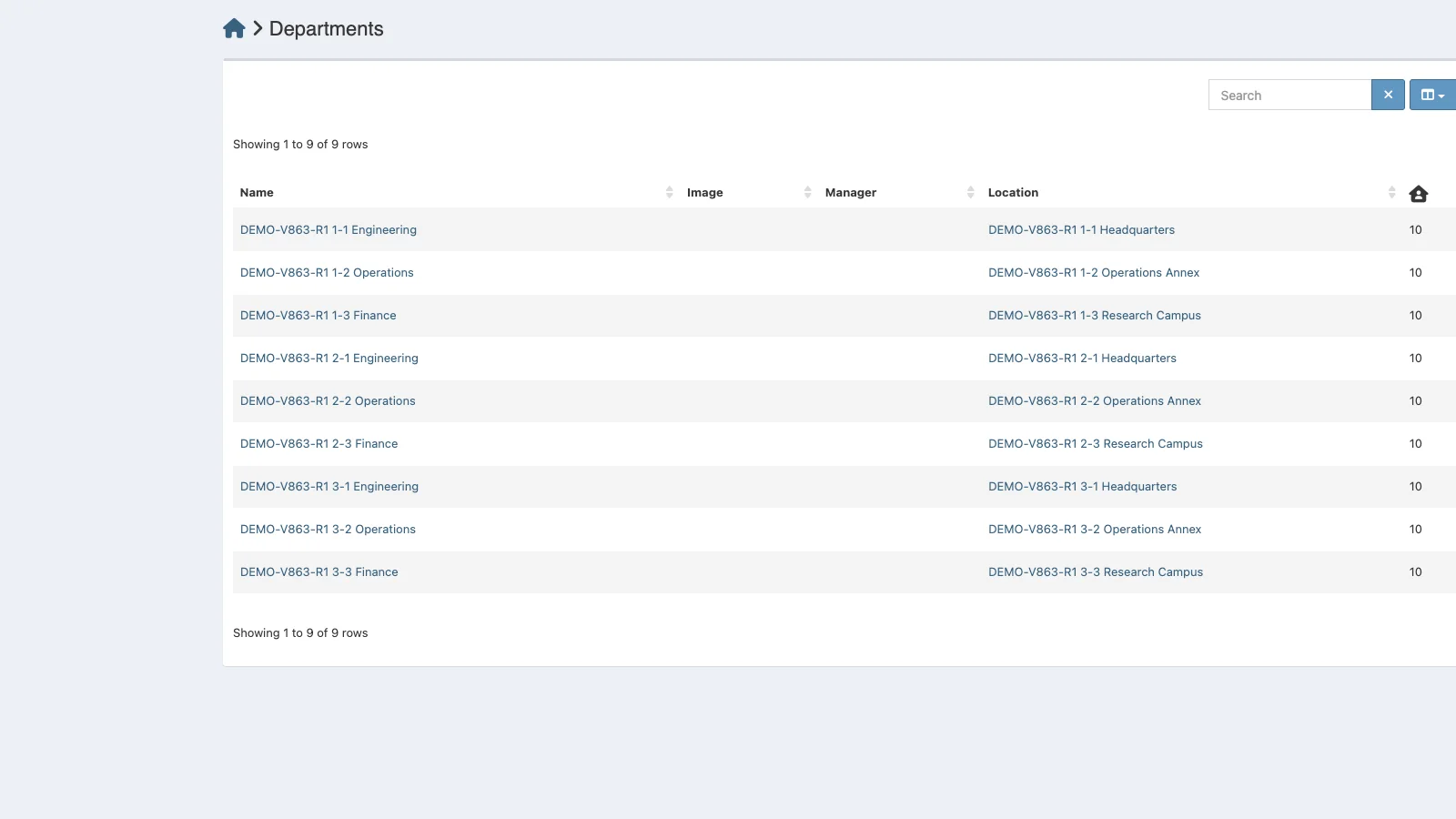 Managed Snipe-IT Departments in light theme