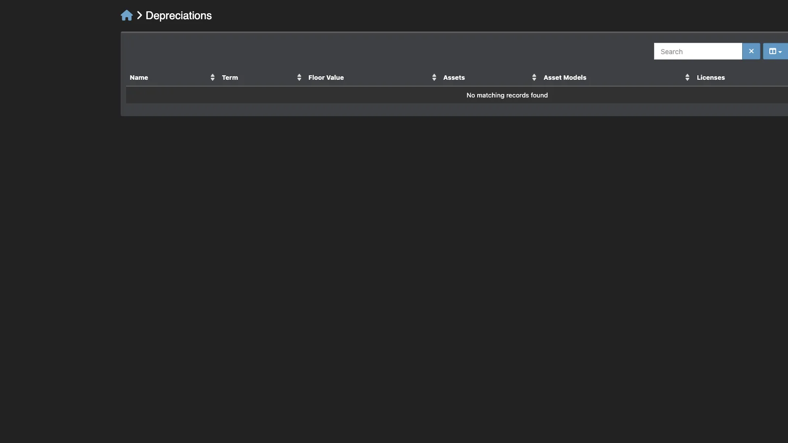 Managed Snipe-IT Depreciations in dark theme
