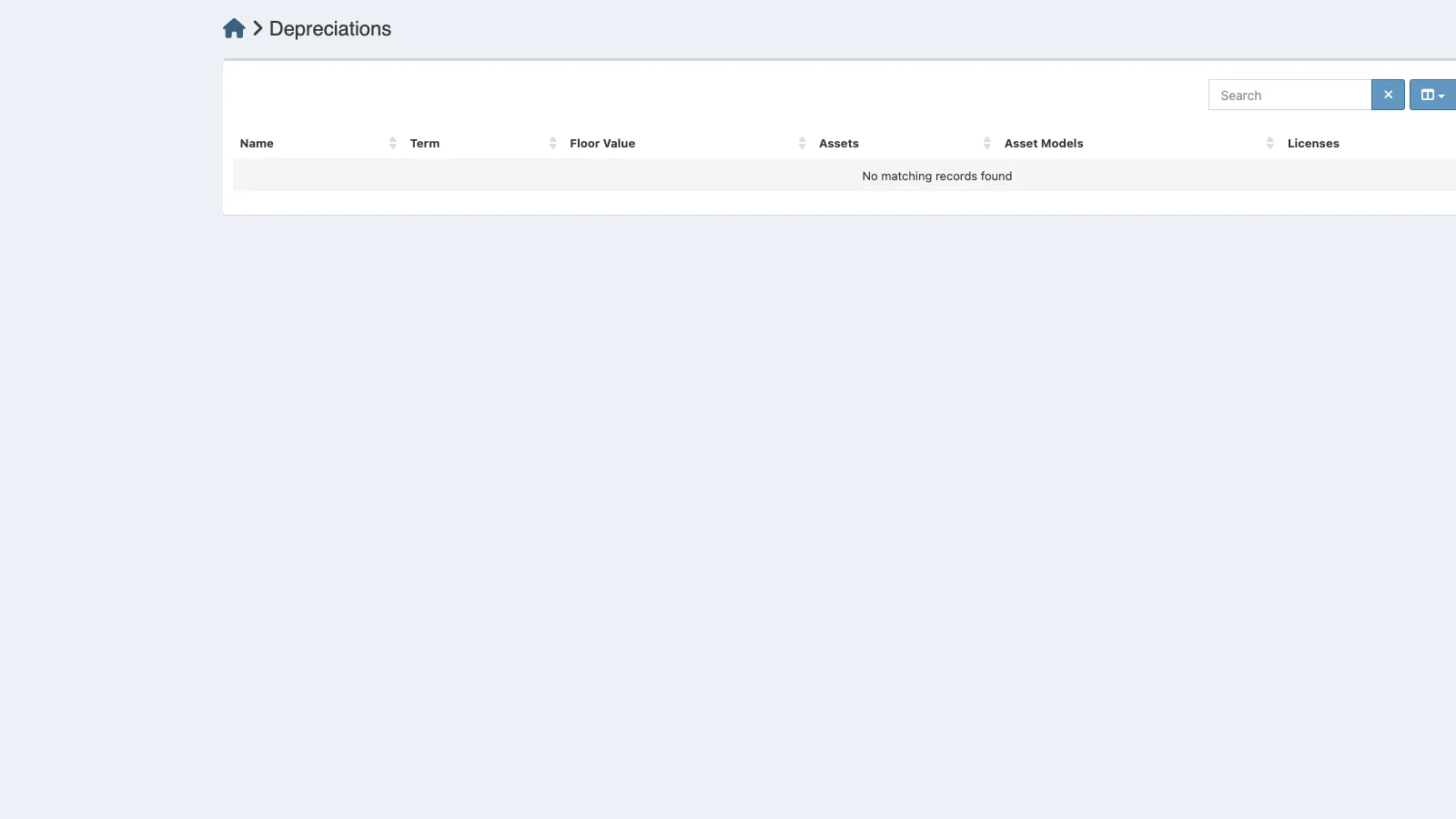 Managed Snipe-IT Depreciations in light theme