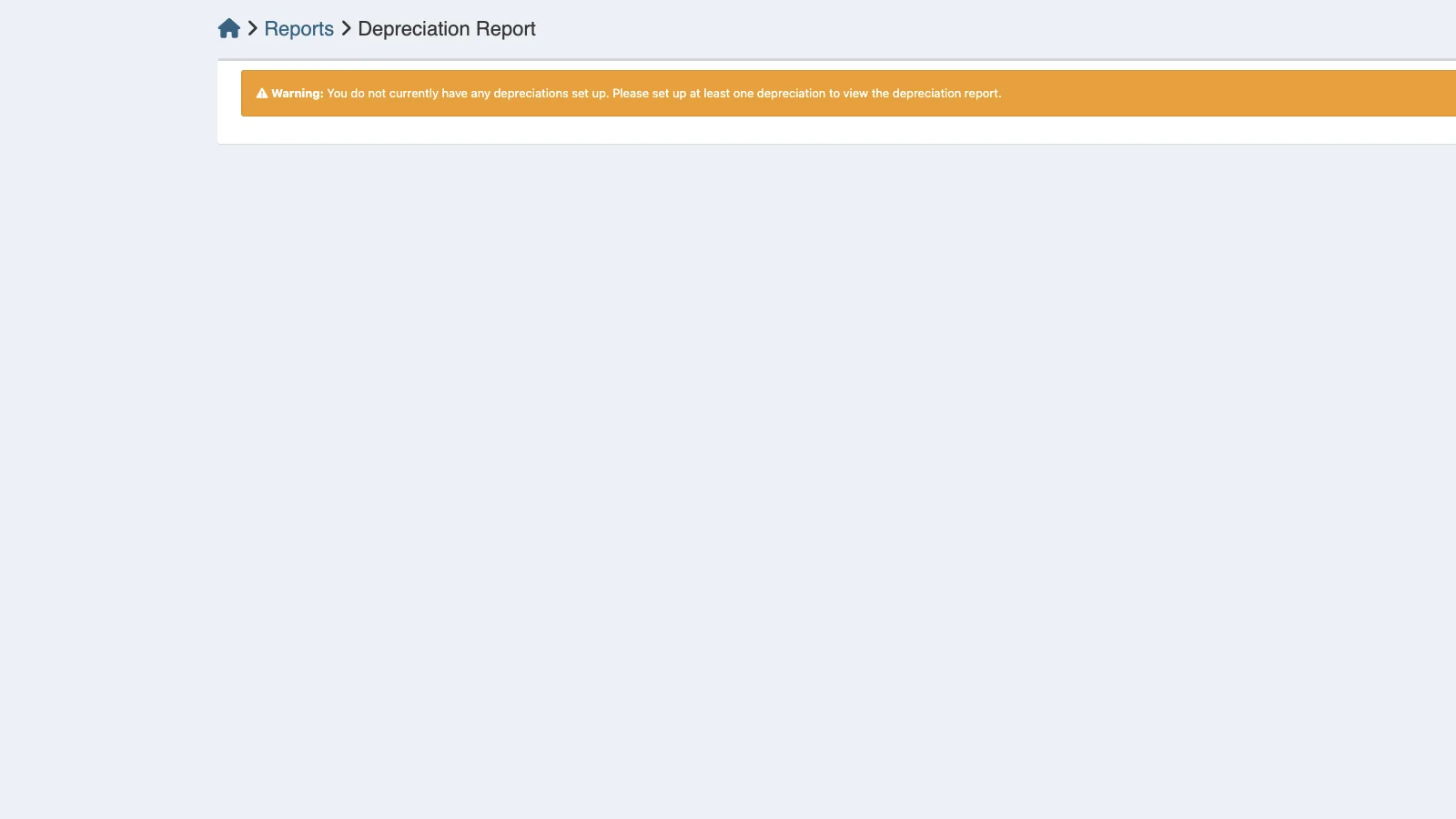 Managed Snipe-IT Depreciation Report in light theme
