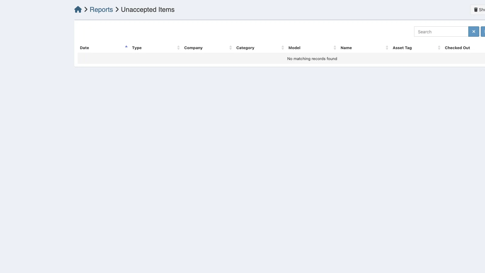 Managed Snipe-IT Unaccepted Items in light theme