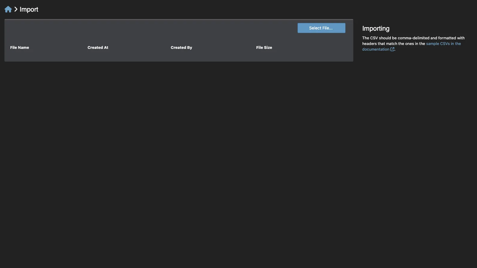 Managed Snipe-IT Import in dark theme