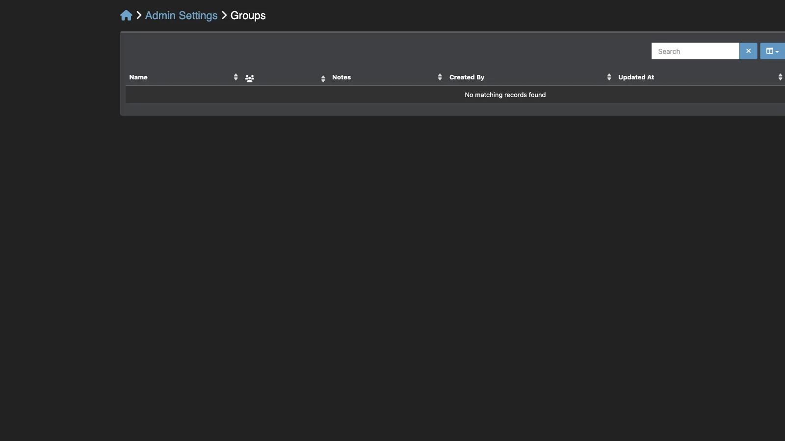 Managed Snipe-IT Groups and Permissions in dark theme