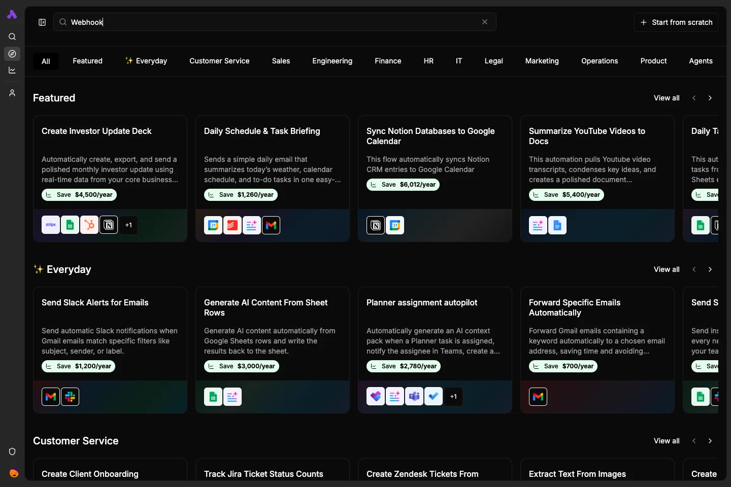 Dark webhook templates