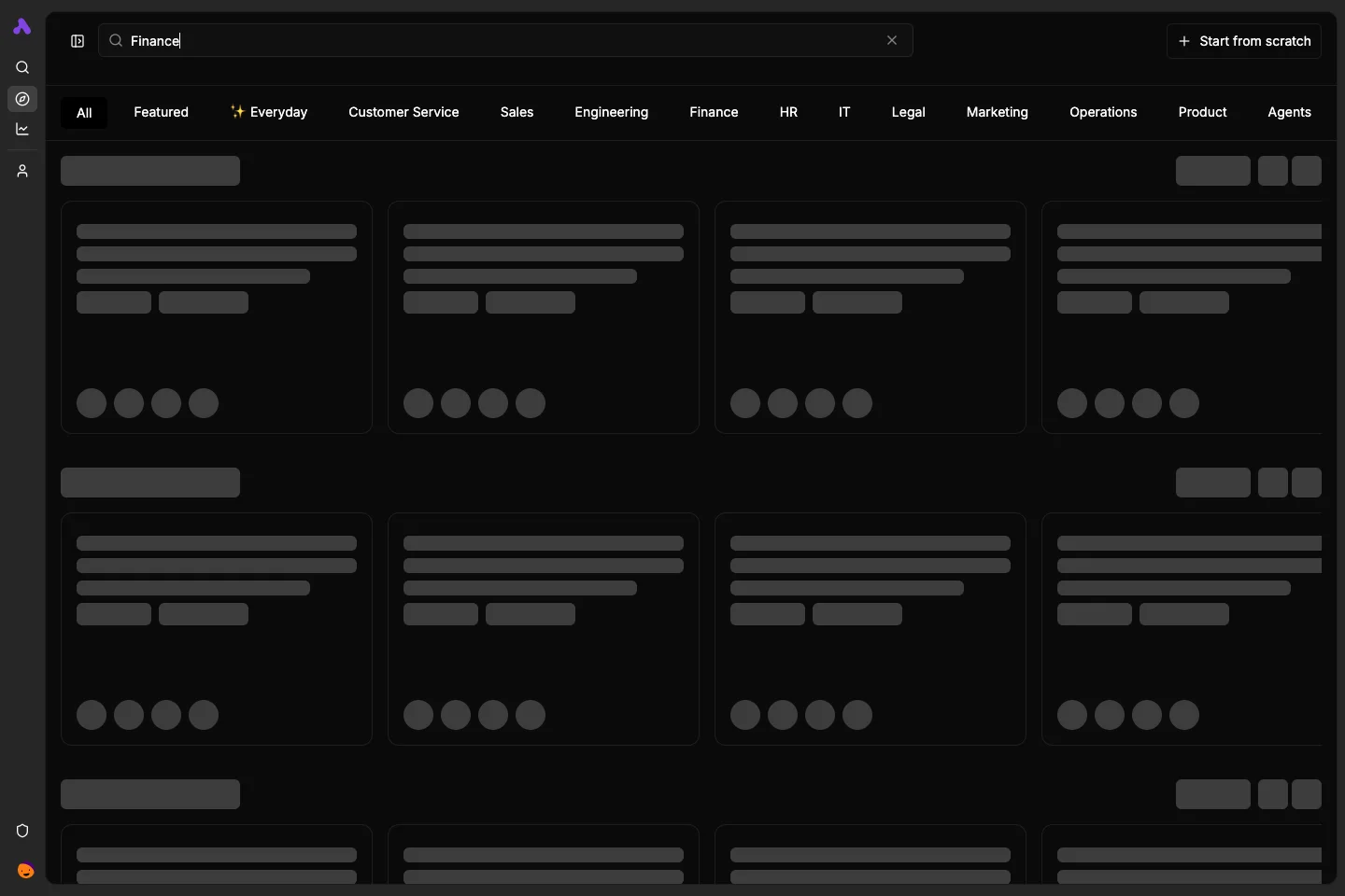 Dark finance templates