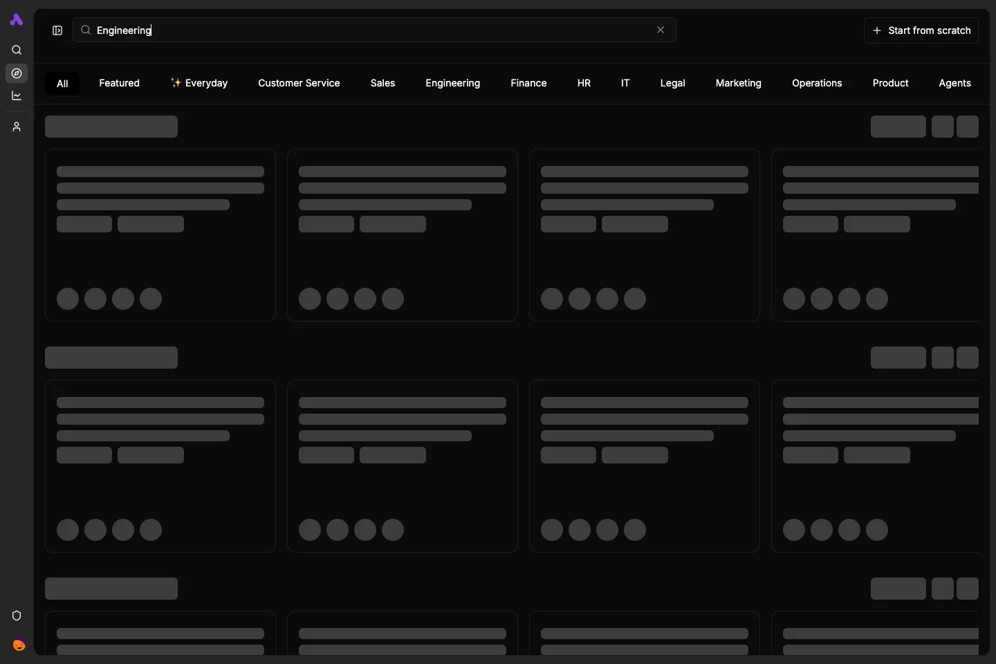 Dark engineering templates