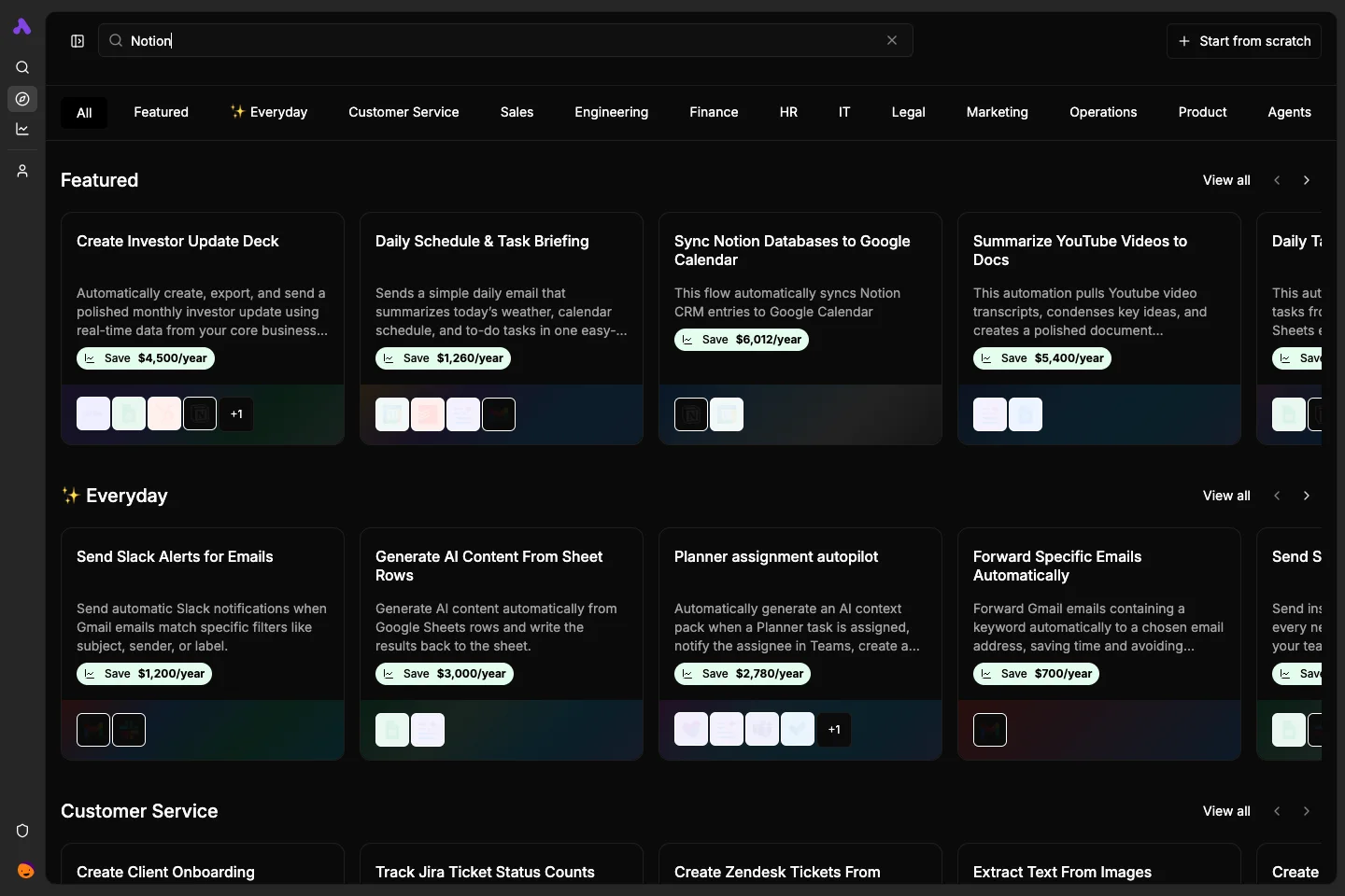 Dark Notion templates