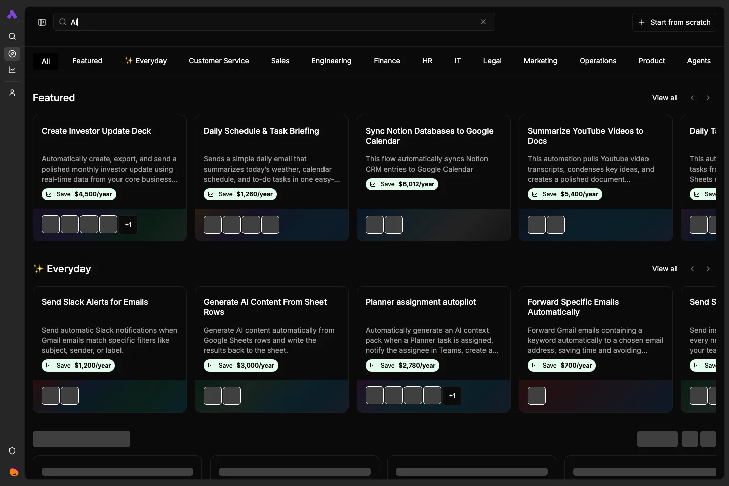 Dark AI templates