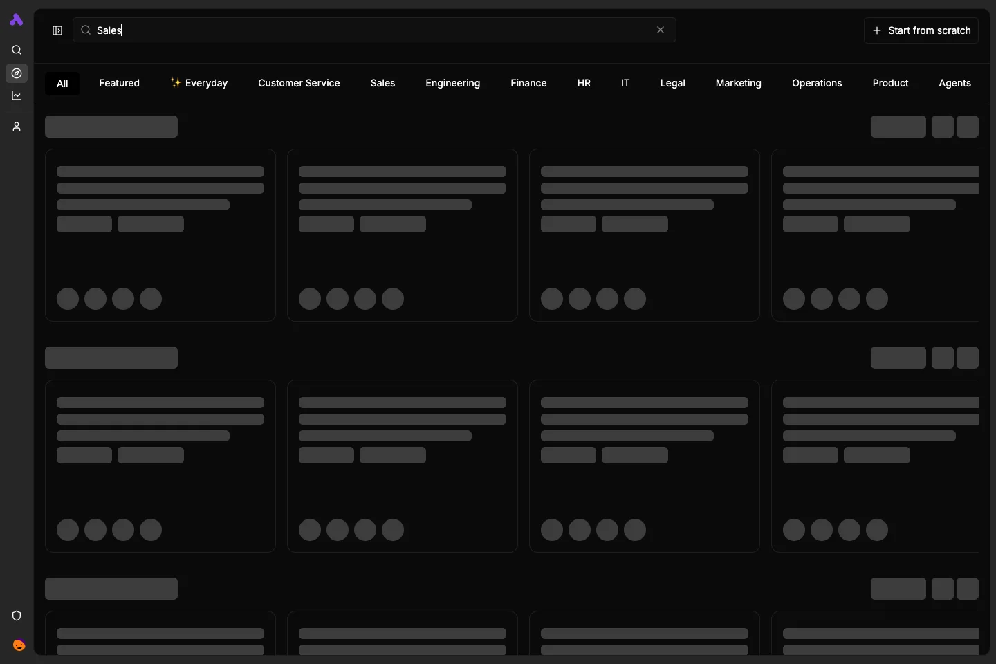 Dark sales templates