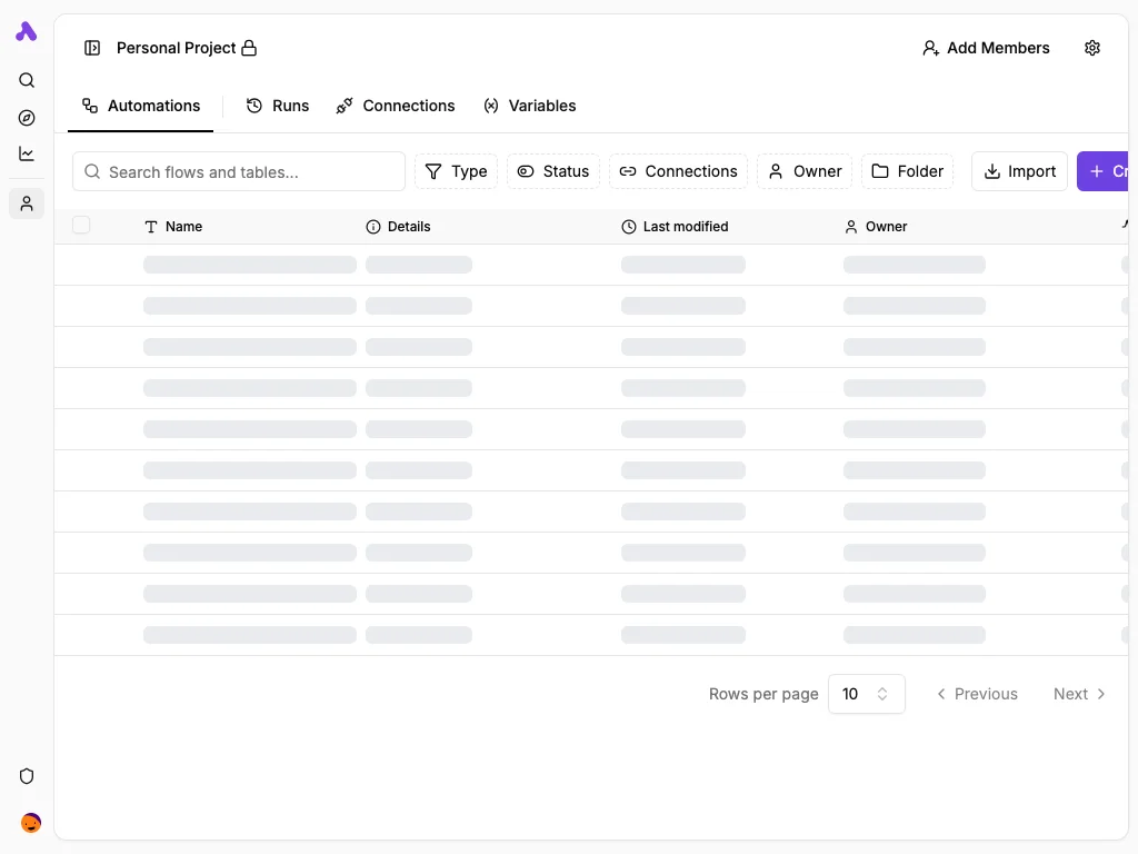 Tablet automation folders