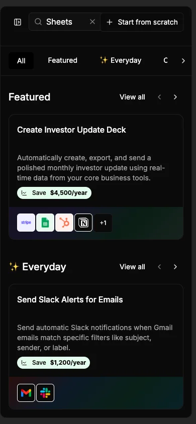 Dark mobile templates
