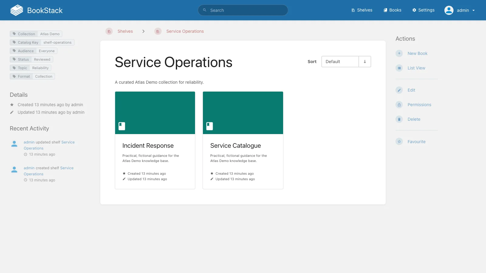 Service Operations Shelf (Light)
