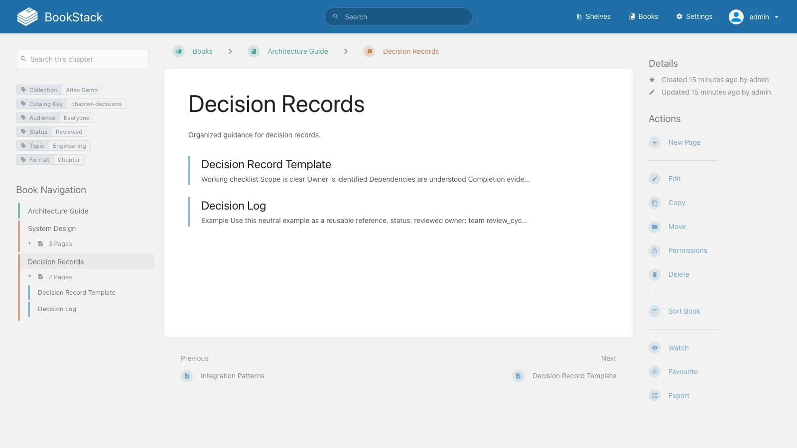 Decision Records Chapter (Light)