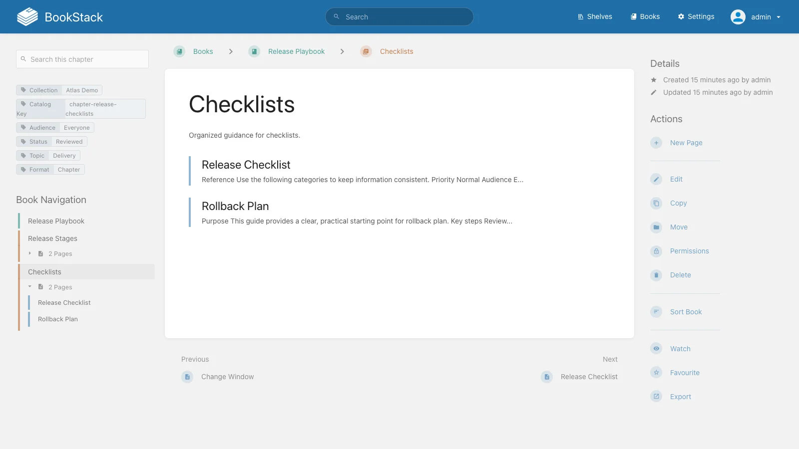 Checklists Chapter (Light)