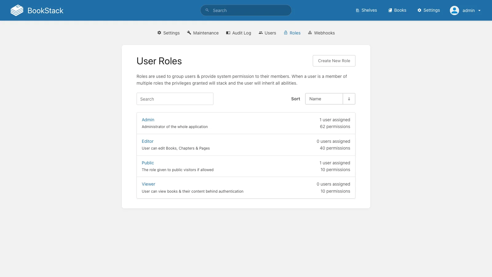 Roles Administration (Light)