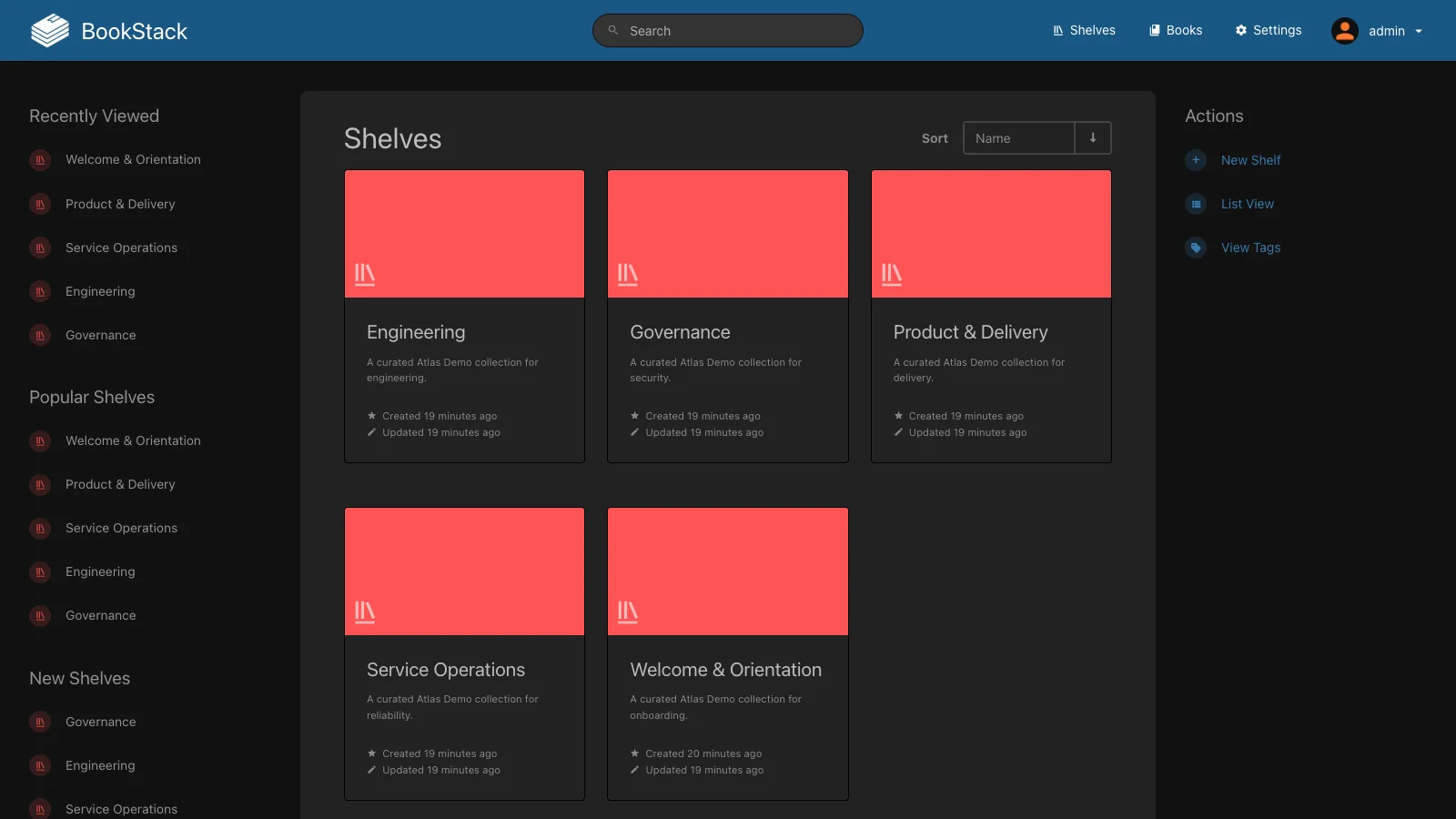 Shelves Grid (Dark)