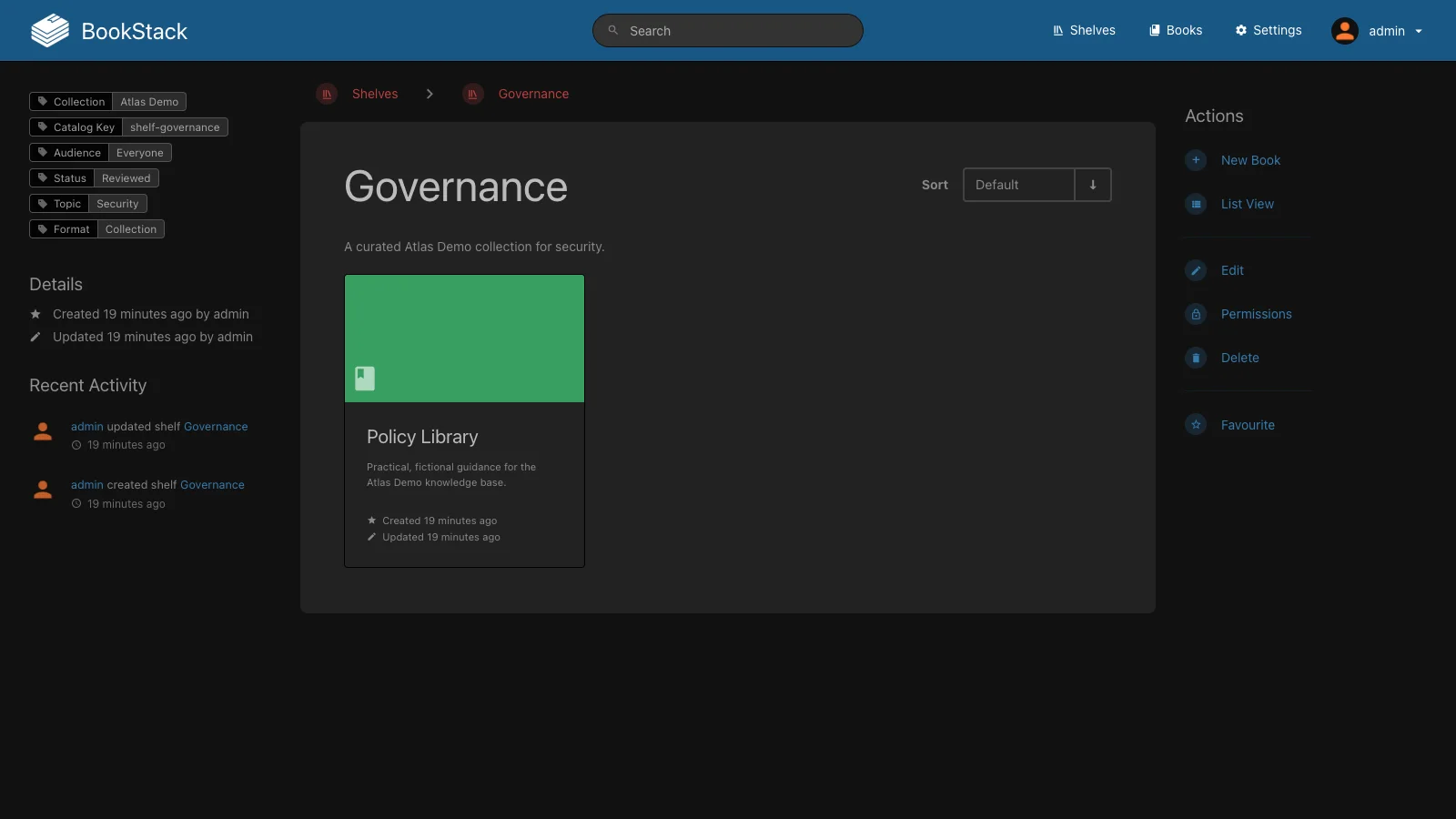 Governance Shelf (Dark)