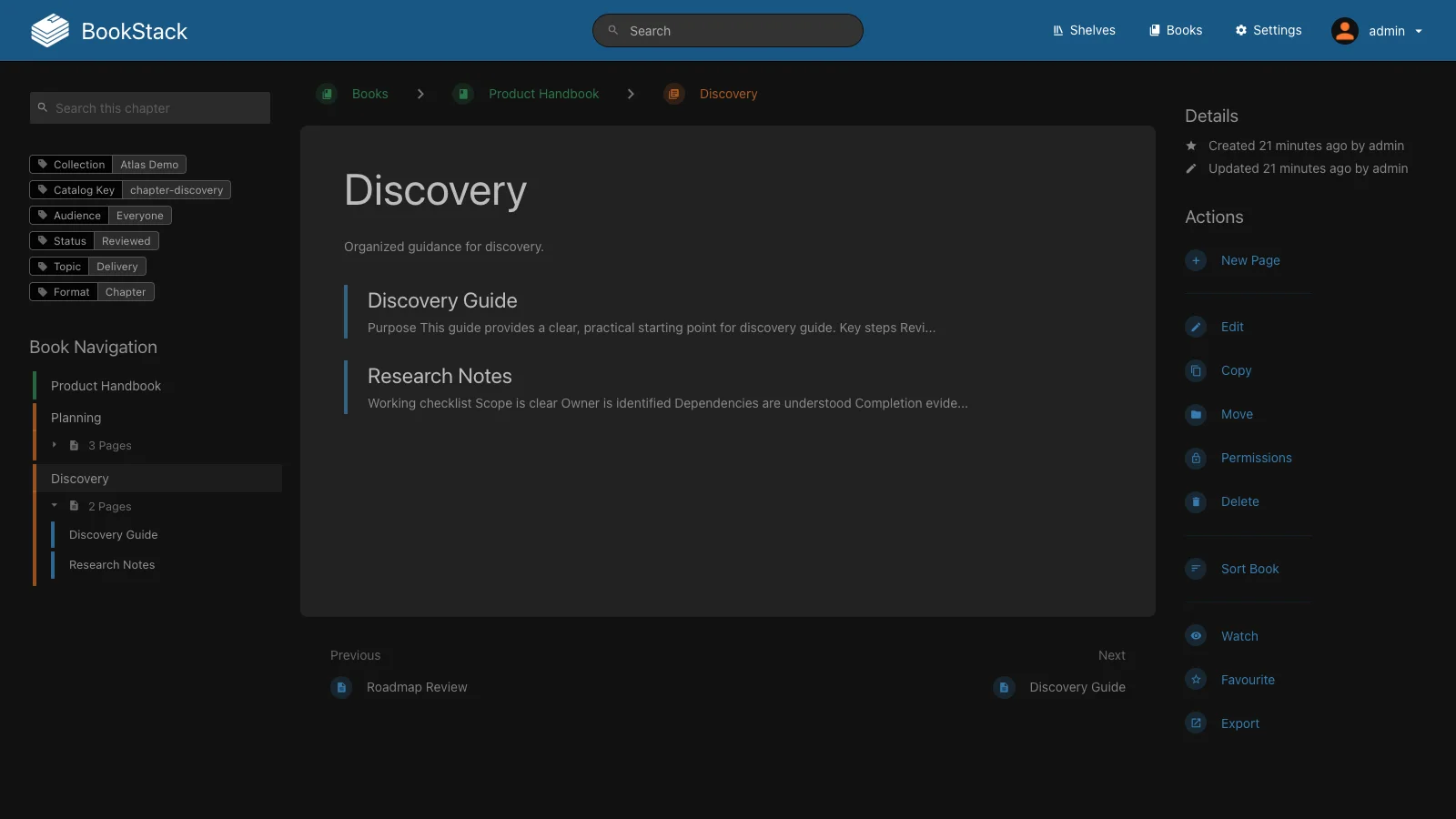 Discovery Chapter (Dark)