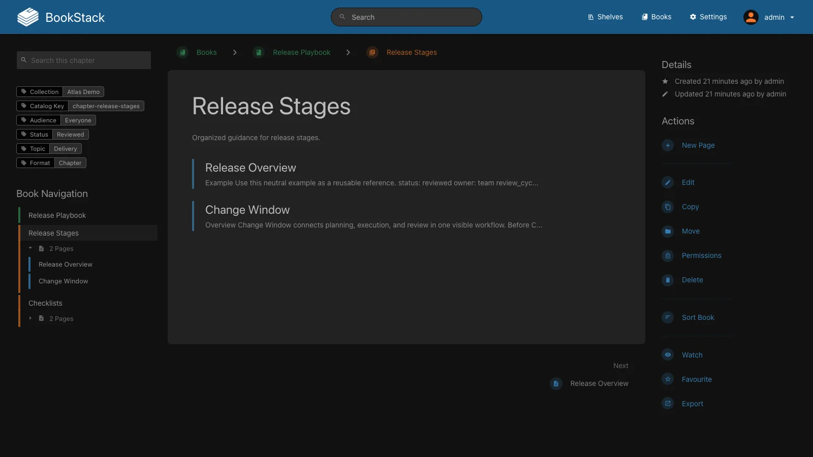 Release Stages Chapter (Dark)
