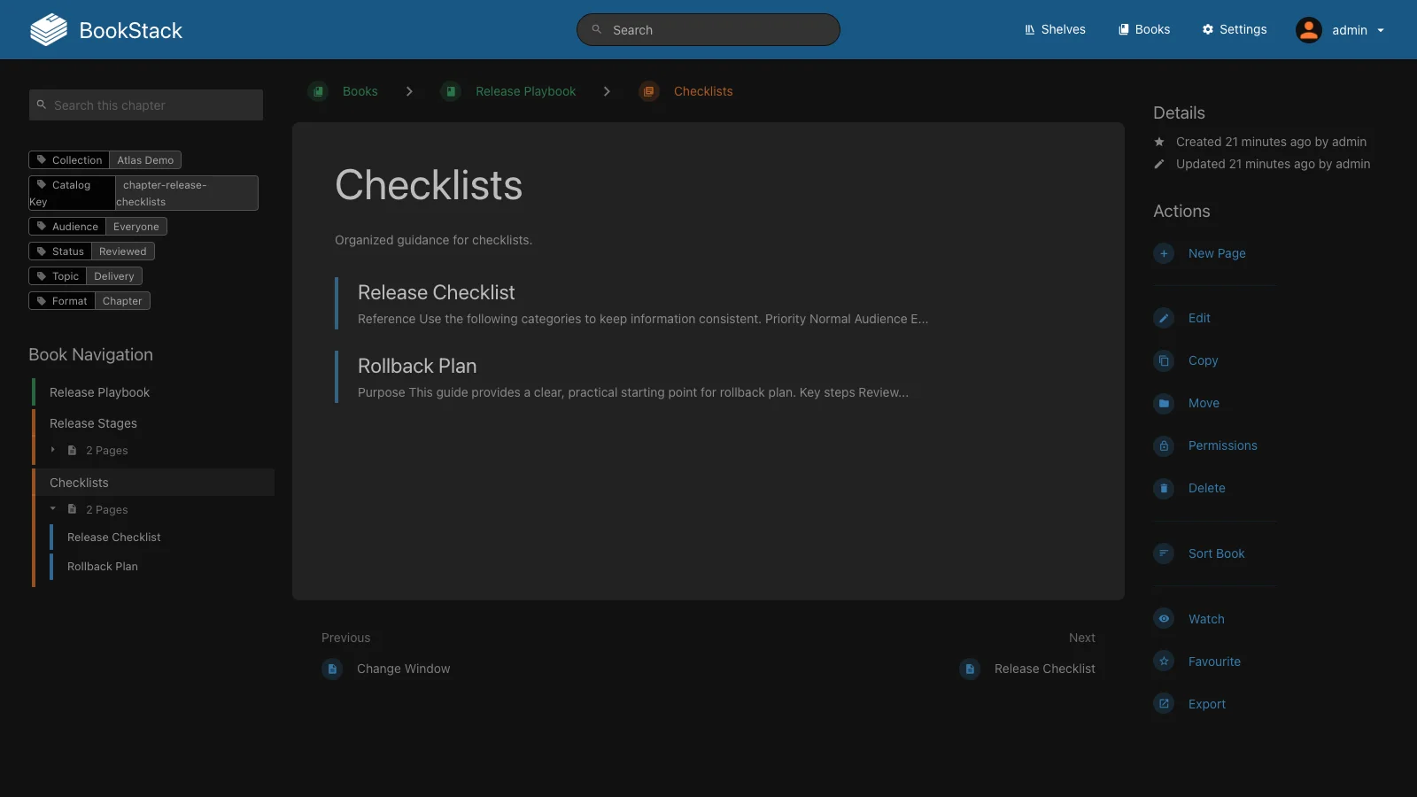 Checklists Chapter (Dark)