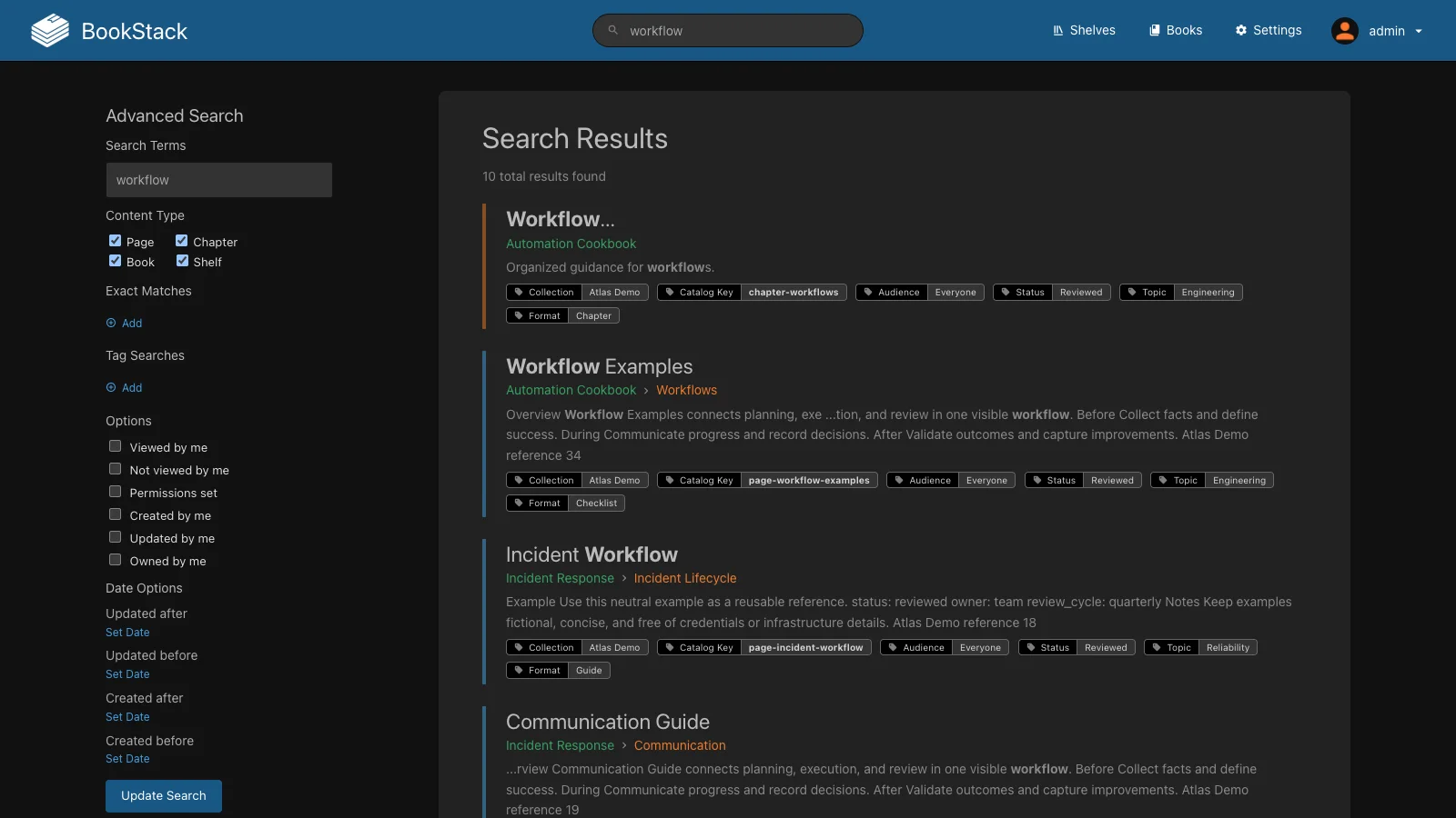 Search Results (Dark)