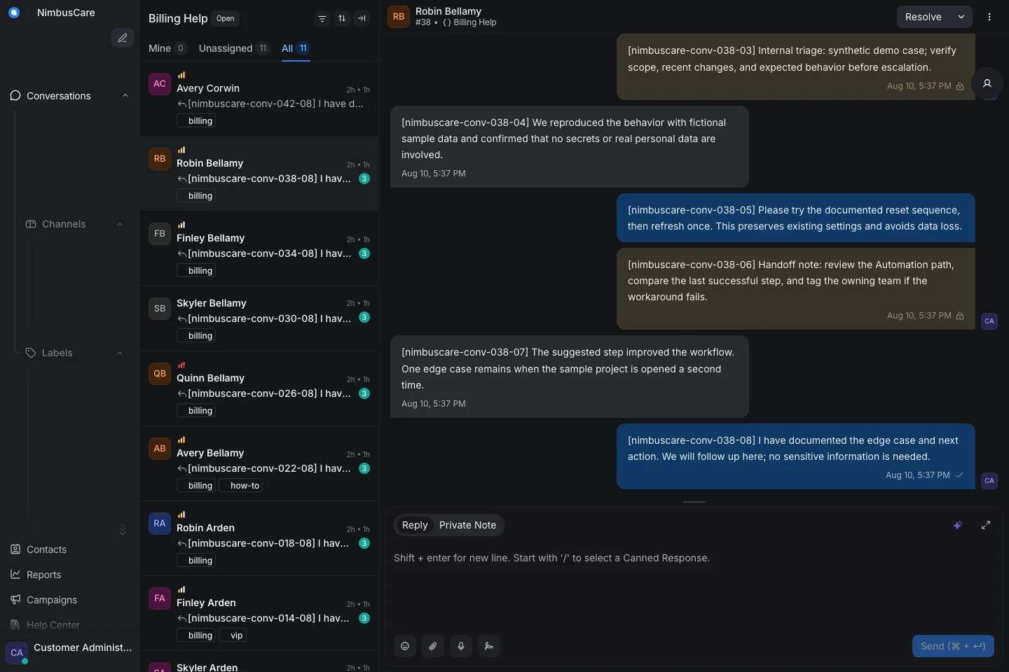 Billing Help Detail - Desktop Dark