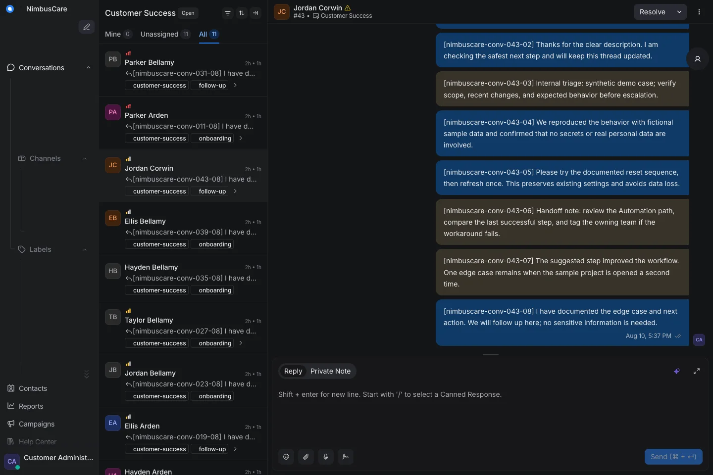 Customer Success Detail - Desktop Dark