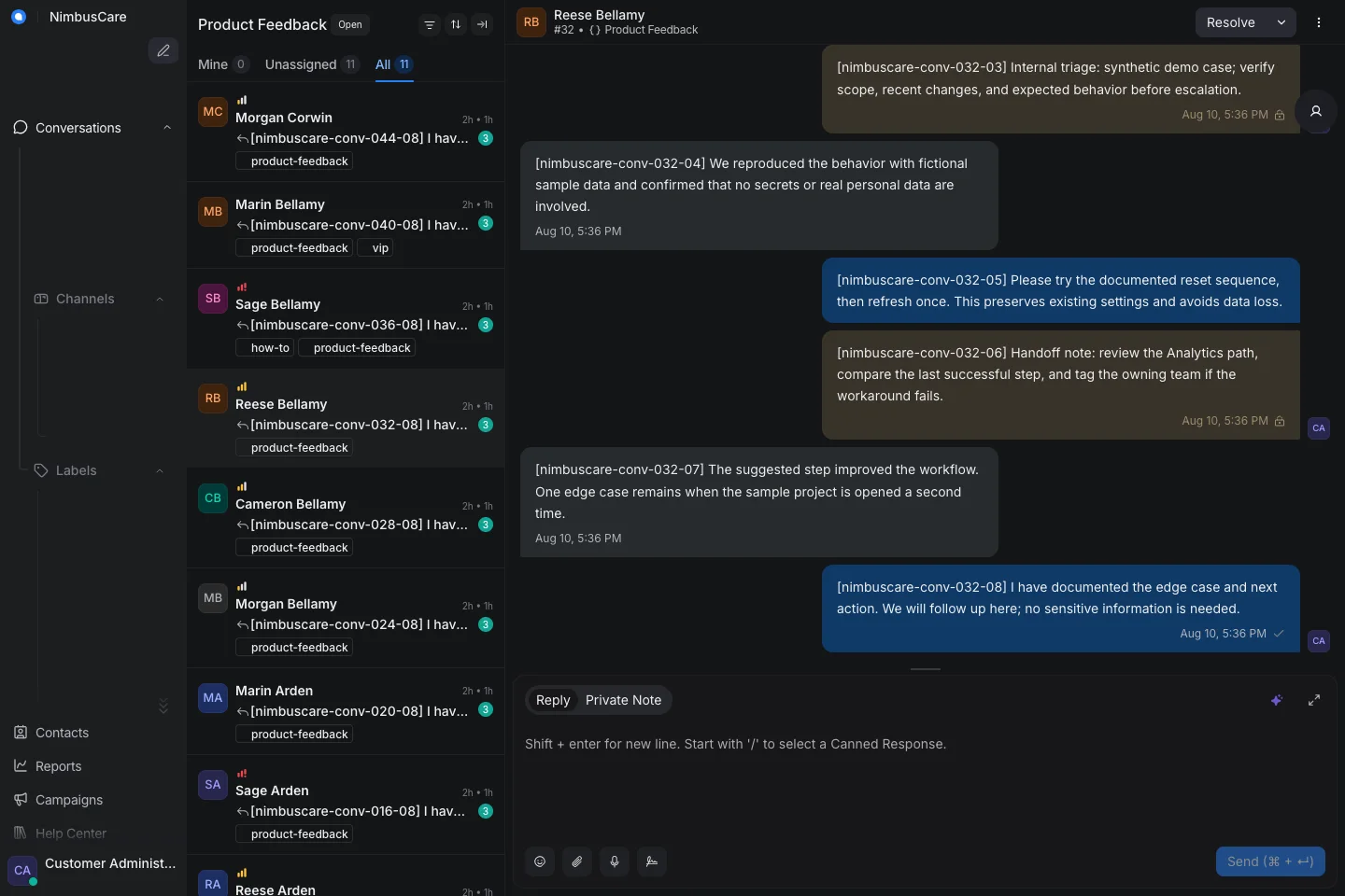 Product Feedback Detail - Desktop Dark