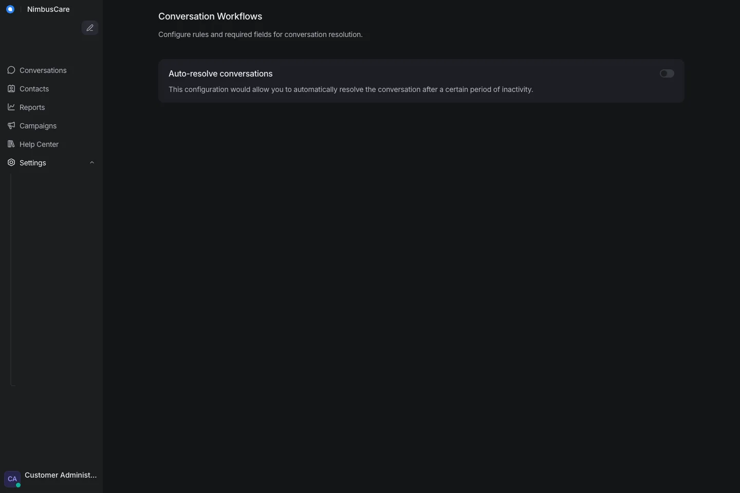 Conversation Workflow - Desktop Dark