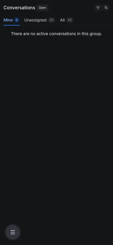 Responsive Navigation - Mobile Dark