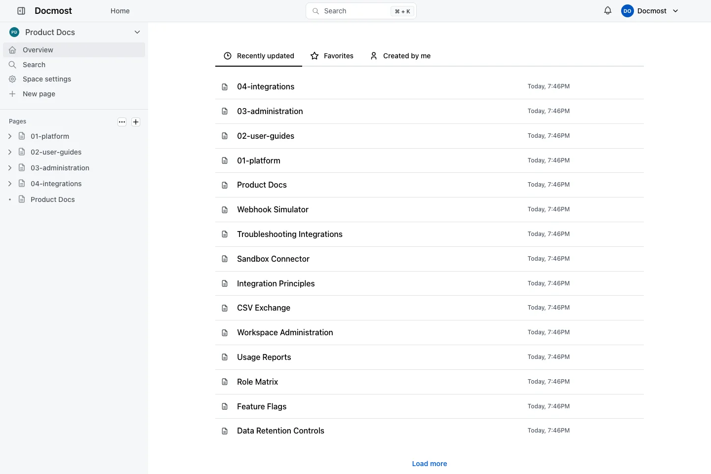 Product Docs Space