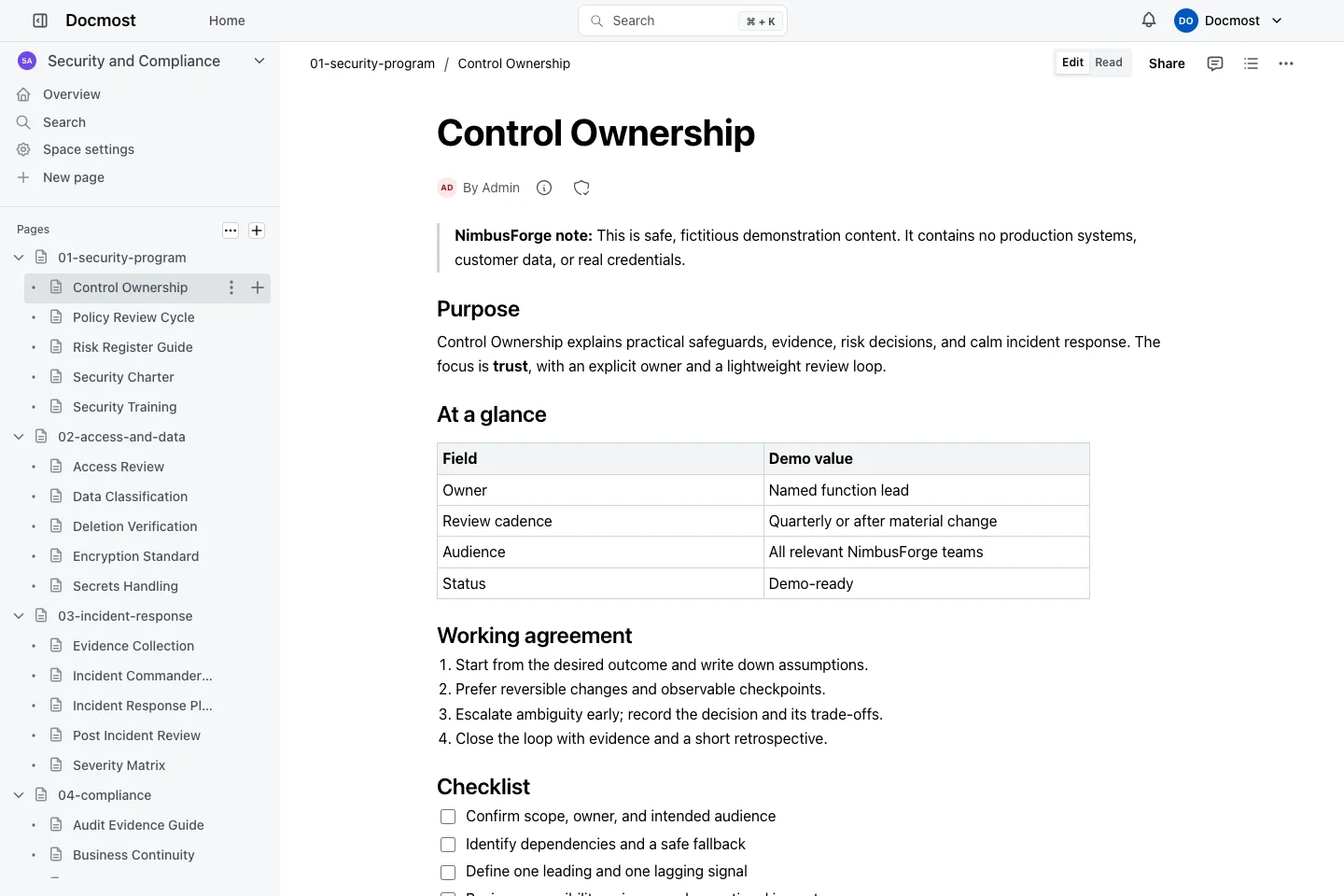 Control Ownership