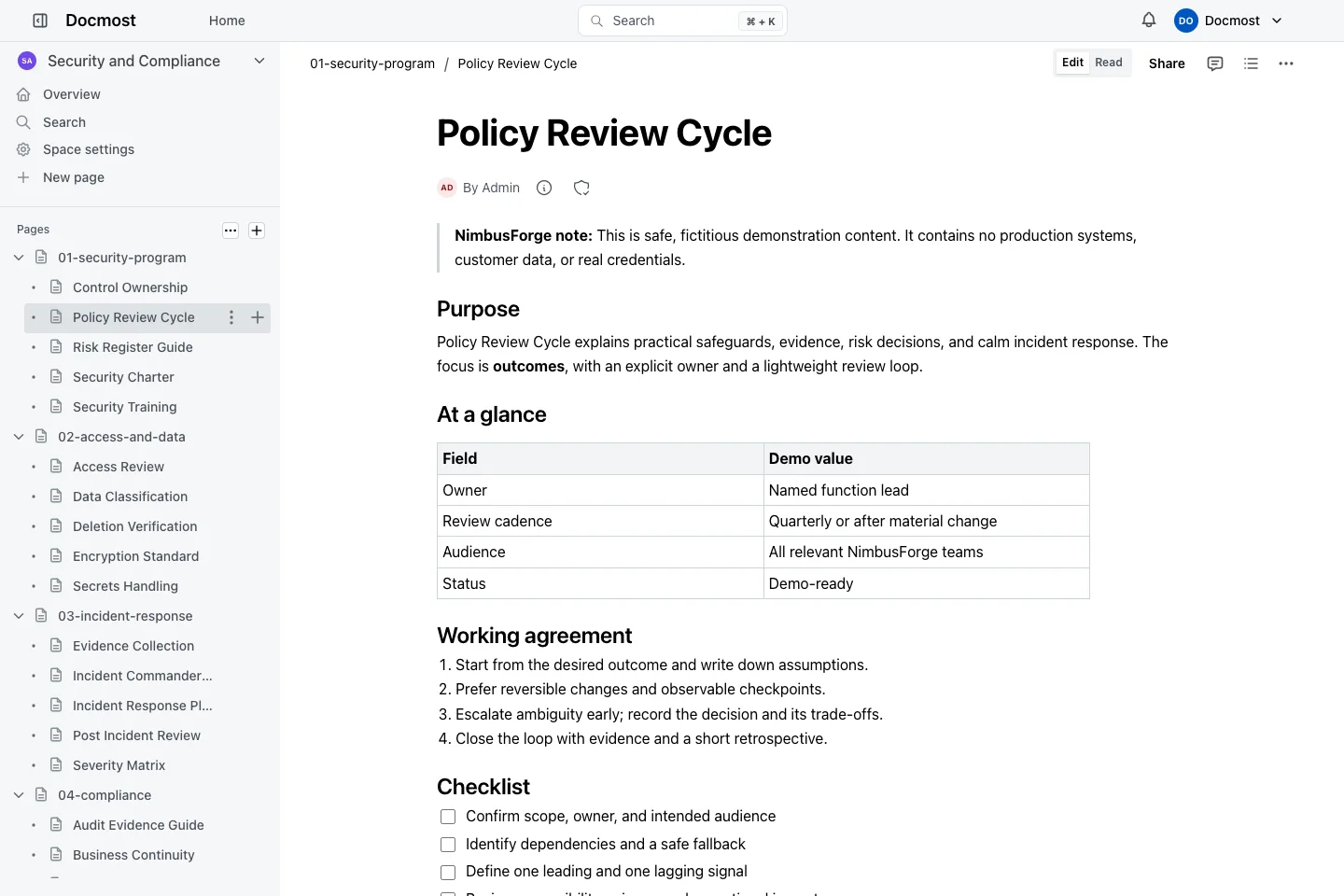 Policy Review Cycle