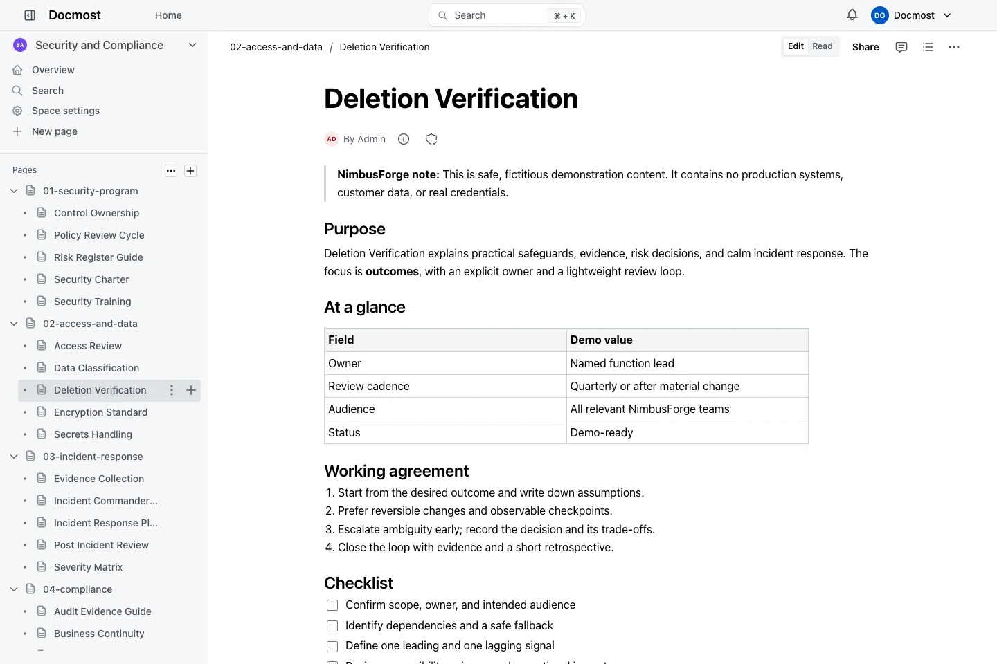Deletion Verification