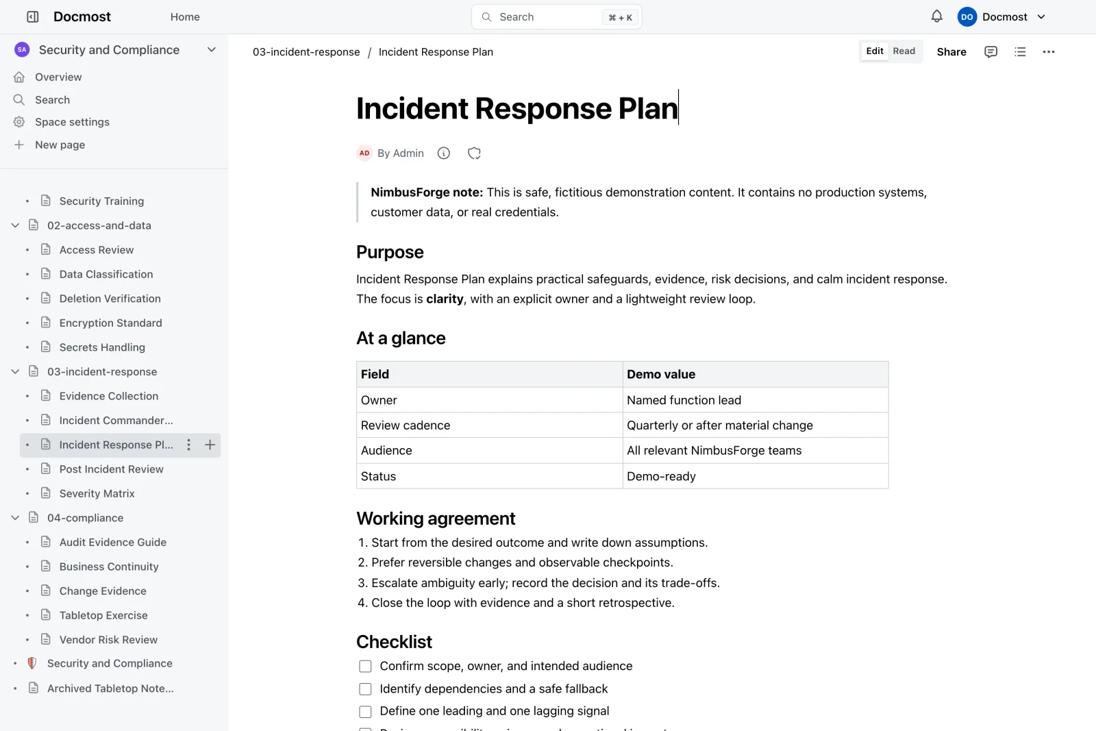 Incident Response Plan