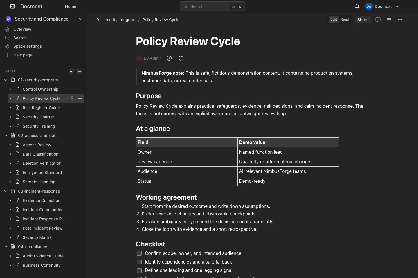 Policy Review Cycle