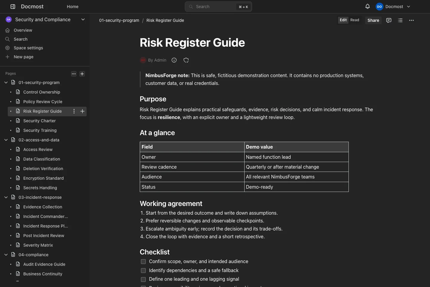 Risk Register Guide