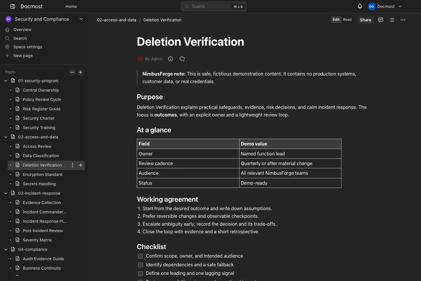 Deletion Verification