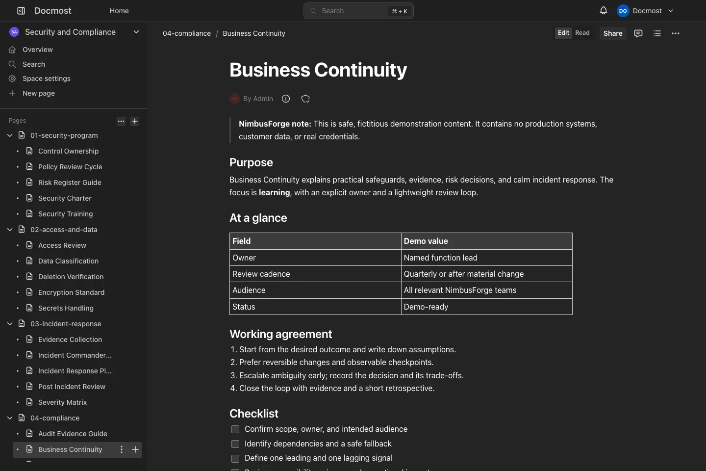 Business Continuity