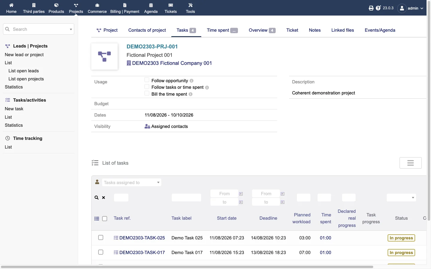 Project task planning (Desktop 1x Light)