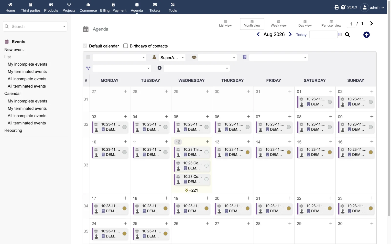Agenda calendar (Retina 2x Light)