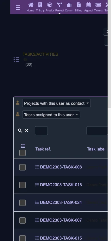 Project task planning (Mobile 1x Dark)
