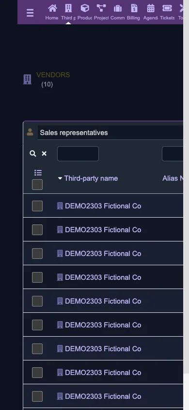 Supplier directory (Mobile 1x Dark)