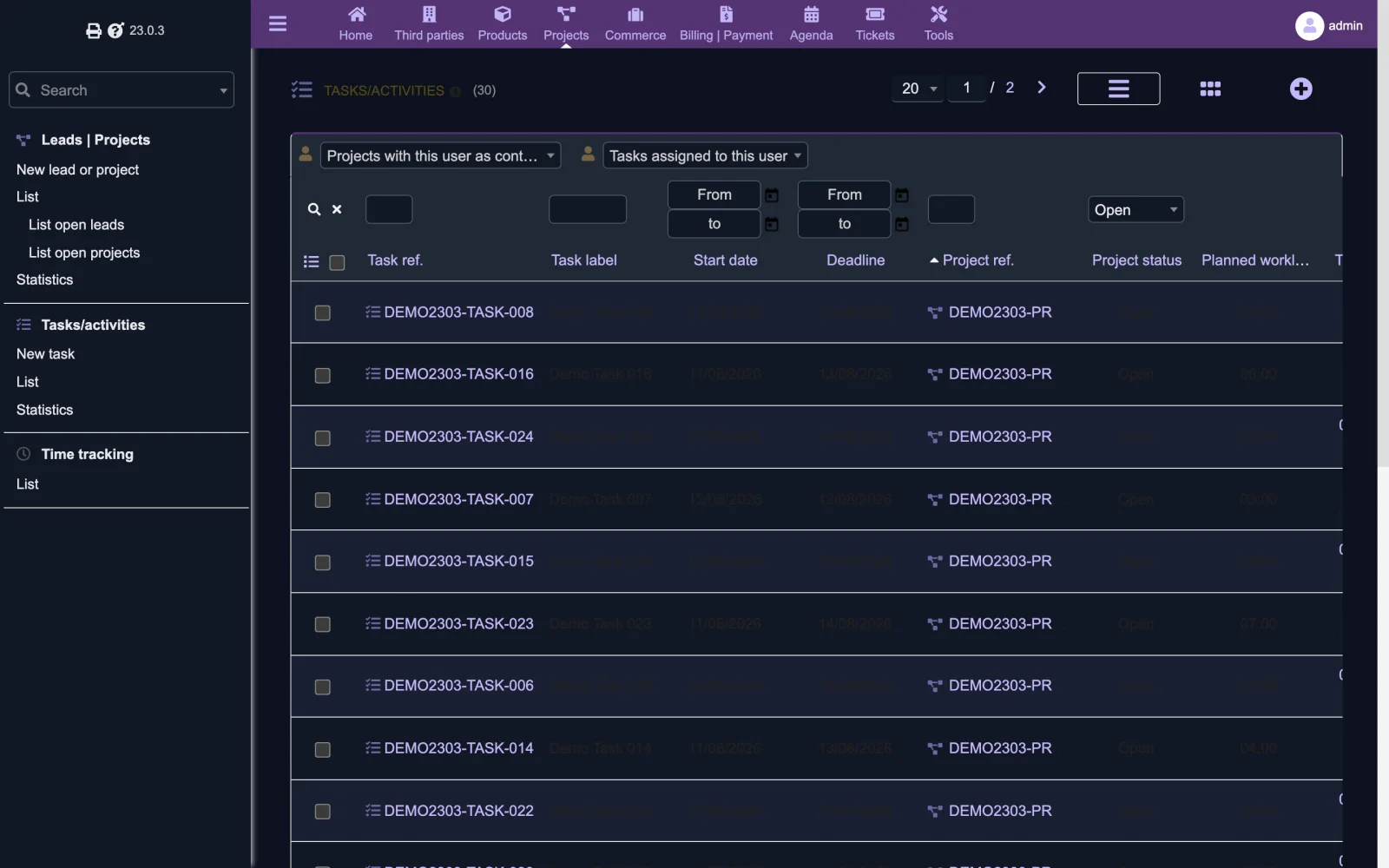 Project task planning (Retina 2x Dark)