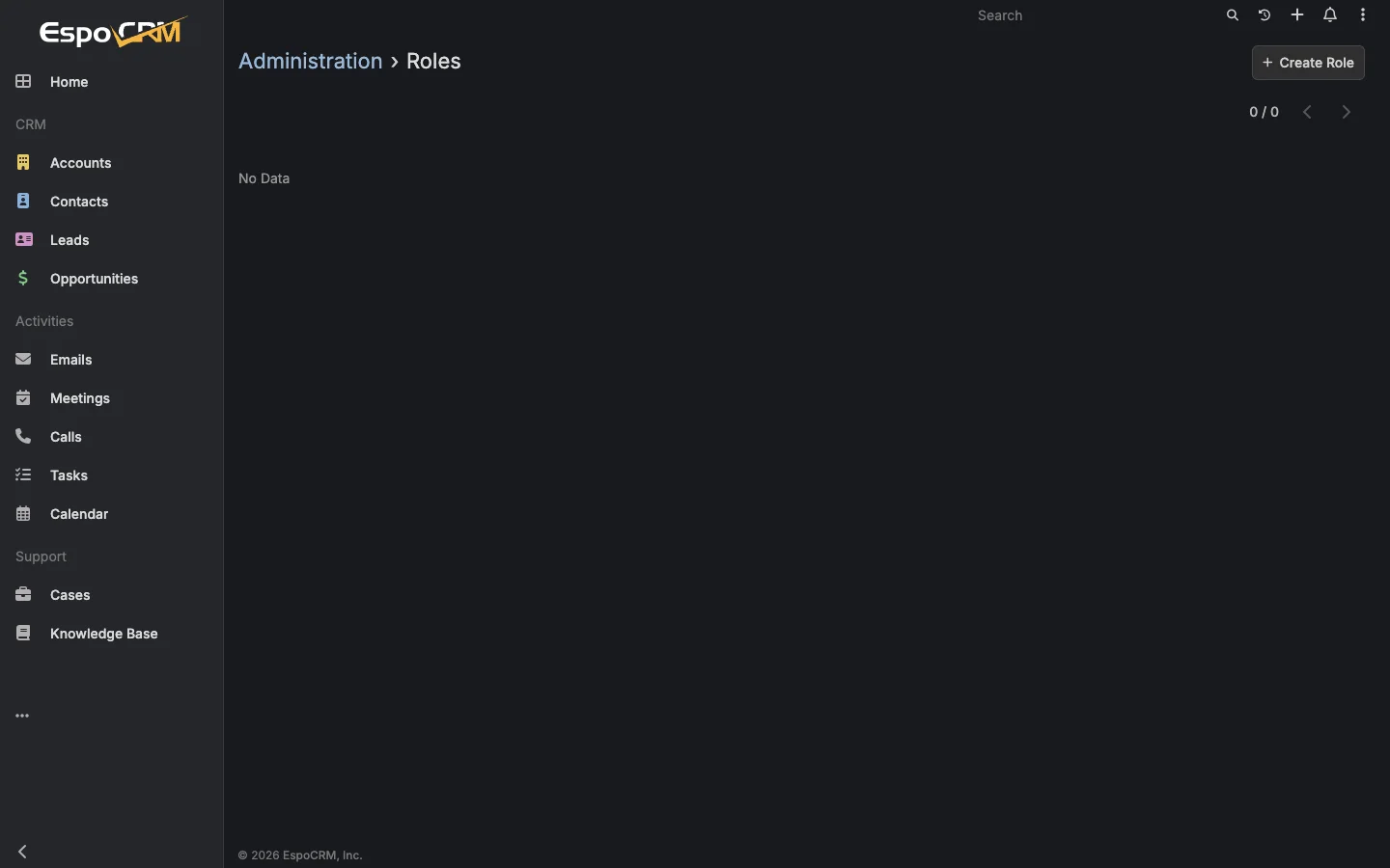 Roles list