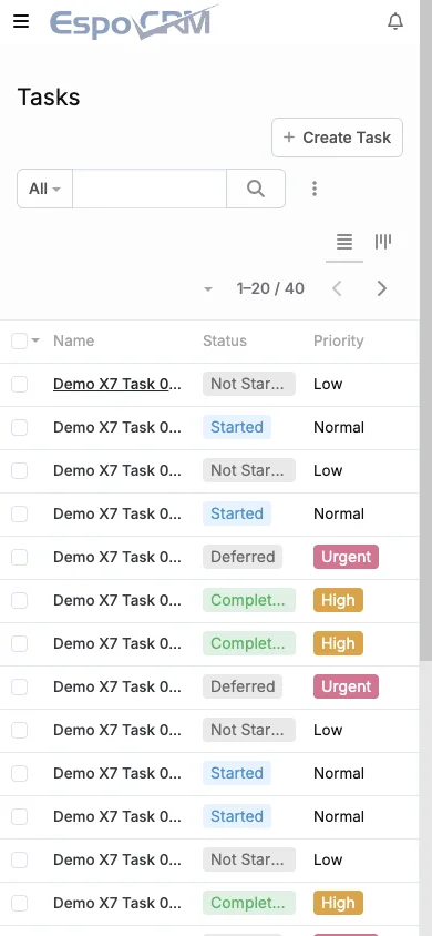 Mobile tasks list