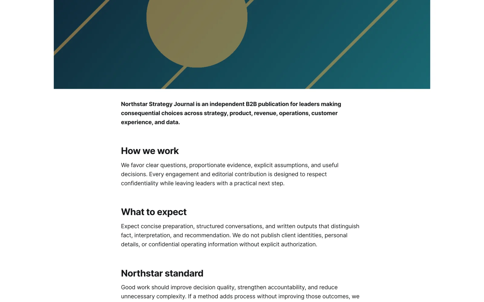 About Page Principles and Working Model