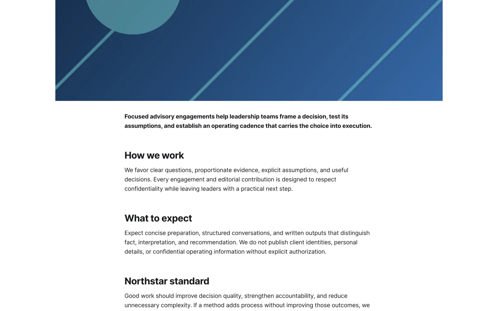 Advisory Page Operating Principles Body