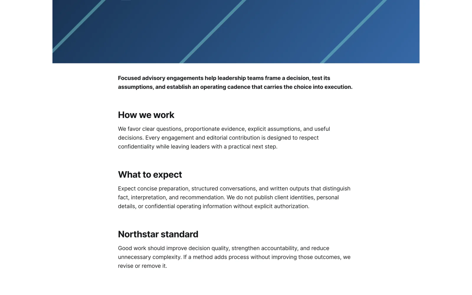 Advisory Page Operating Principles and Engagement Expectations
