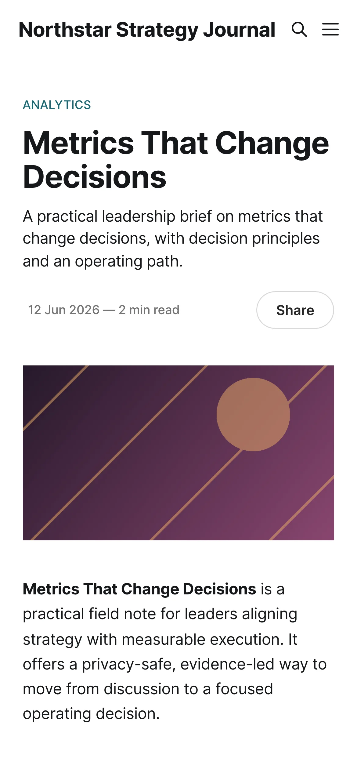 Mobile Analytics Article Hero and Opening